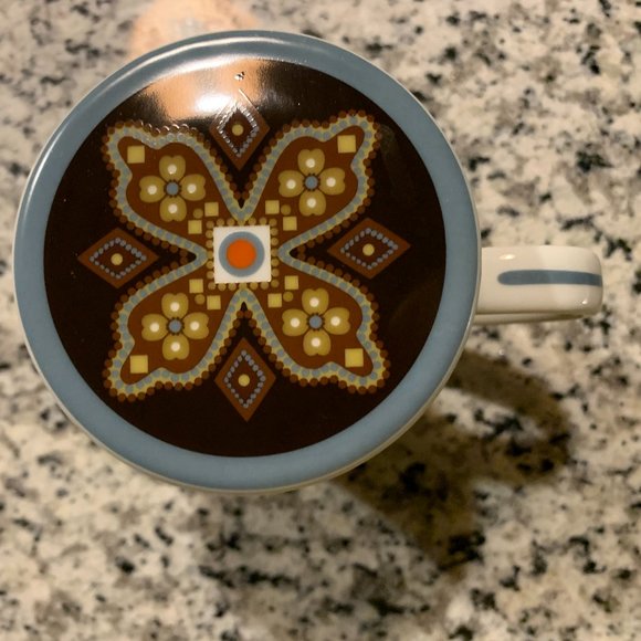 Vera Bradley Porcelain Coffee Tea Mug Cup with Lid, Retired Canyon Pattern - Picture 2 of 5